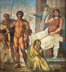 A roda de xion, Hermes, Nfele e Hera
