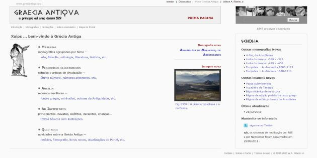 Portal Grcia Antiga em 2010