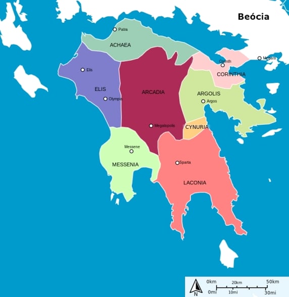 Antigas regies do Peloponeso