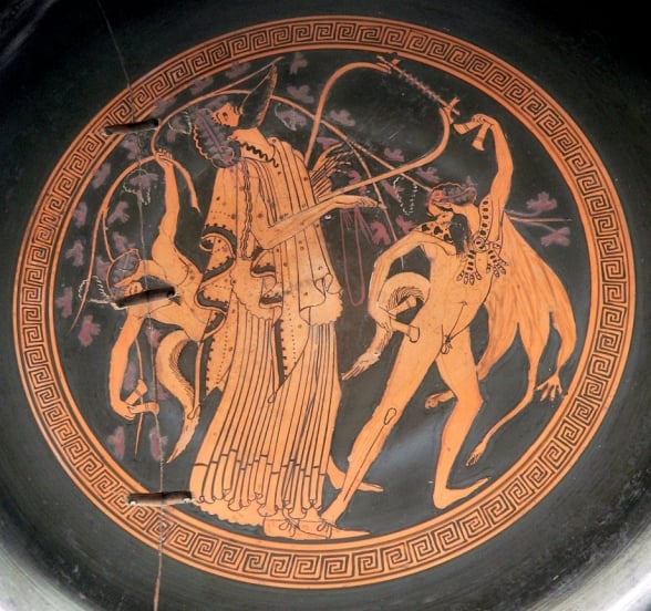 Dioniso com brbito e stiros / interior